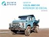 Quinta Studio QD35134 ZIL-MMZ-555 3D-Printed coloured Interior on decal paper (AVD) 1/35